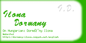 ilona dormany business card